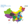 中国地图素材A 可编辑 标注省会城市